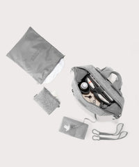 Indi Diaper Backpack in Heather Grey, Medium