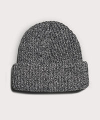Chunky Knit Beanie in Onyx Marble