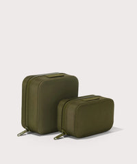 Frankie Jewelry Case in Dark Moss, Large